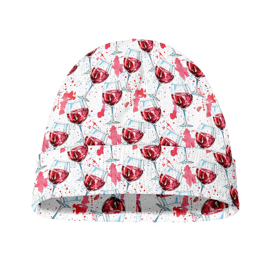 Splash Wine Pattern Print Beanie