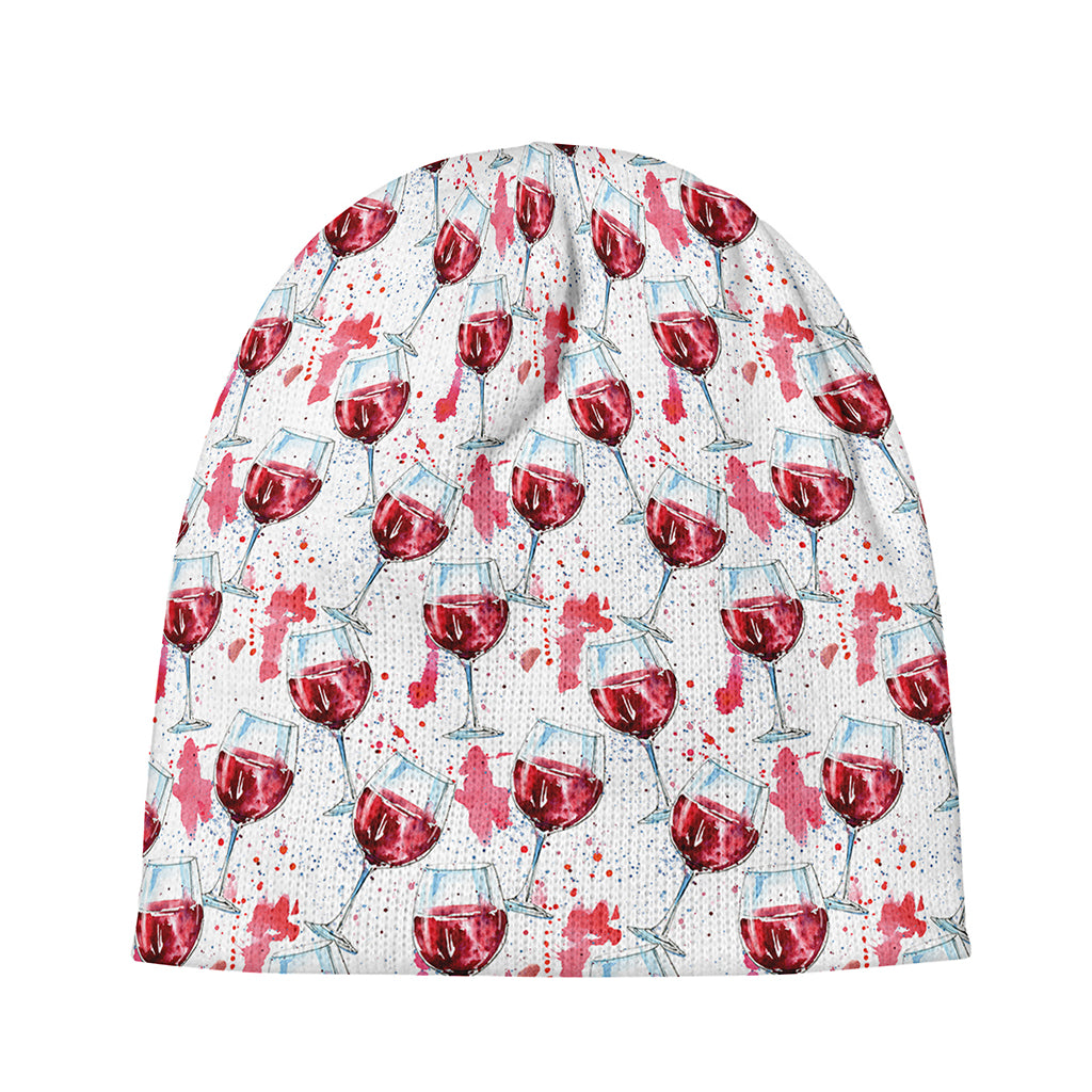 Splash Wine Pattern Print Beanie