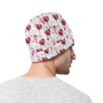 Splash Wine Pattern Print Beanie