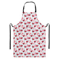 Splash Wine Pattern Print Bib Apron With Pocket