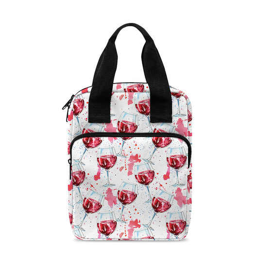 Splash Wine Pattern Print Bible Tote Bag