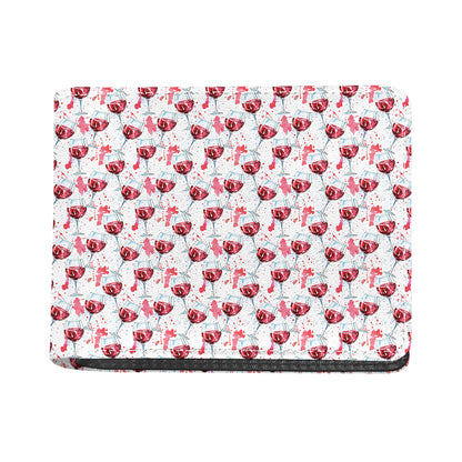 Splash Wine Pattern Print Bifold Wallet