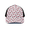 Splash Wine Pattern Print Black Mesh Trucker Hat