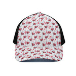 Splash Wine Pattern Print Black Mesh Trucker Cap