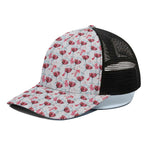 Splash Wine Pattern Print Black Mesh Trucker Cap