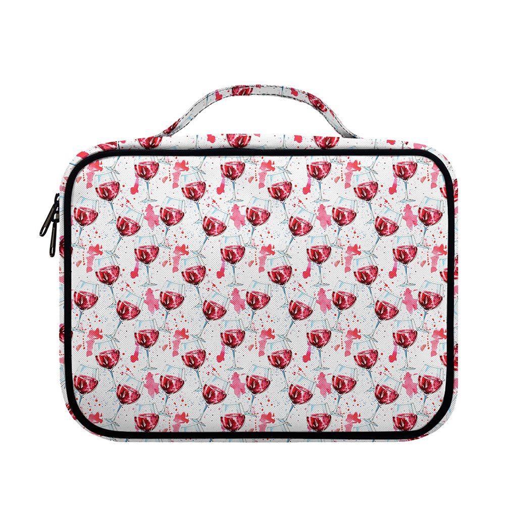 Splash Wine Pattern Print Briefcase Bible Bag
