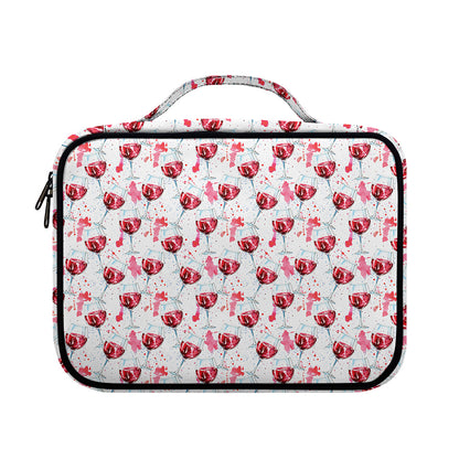 Splash Wine Pattern Print Briefcase Bible Bag