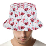 Splash Wine Pattern Print Bucket Hat