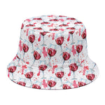 Splash Wine Pattern Print Bucket Hat