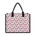 Splash Wine Pattern Print Canvas Tote Bag