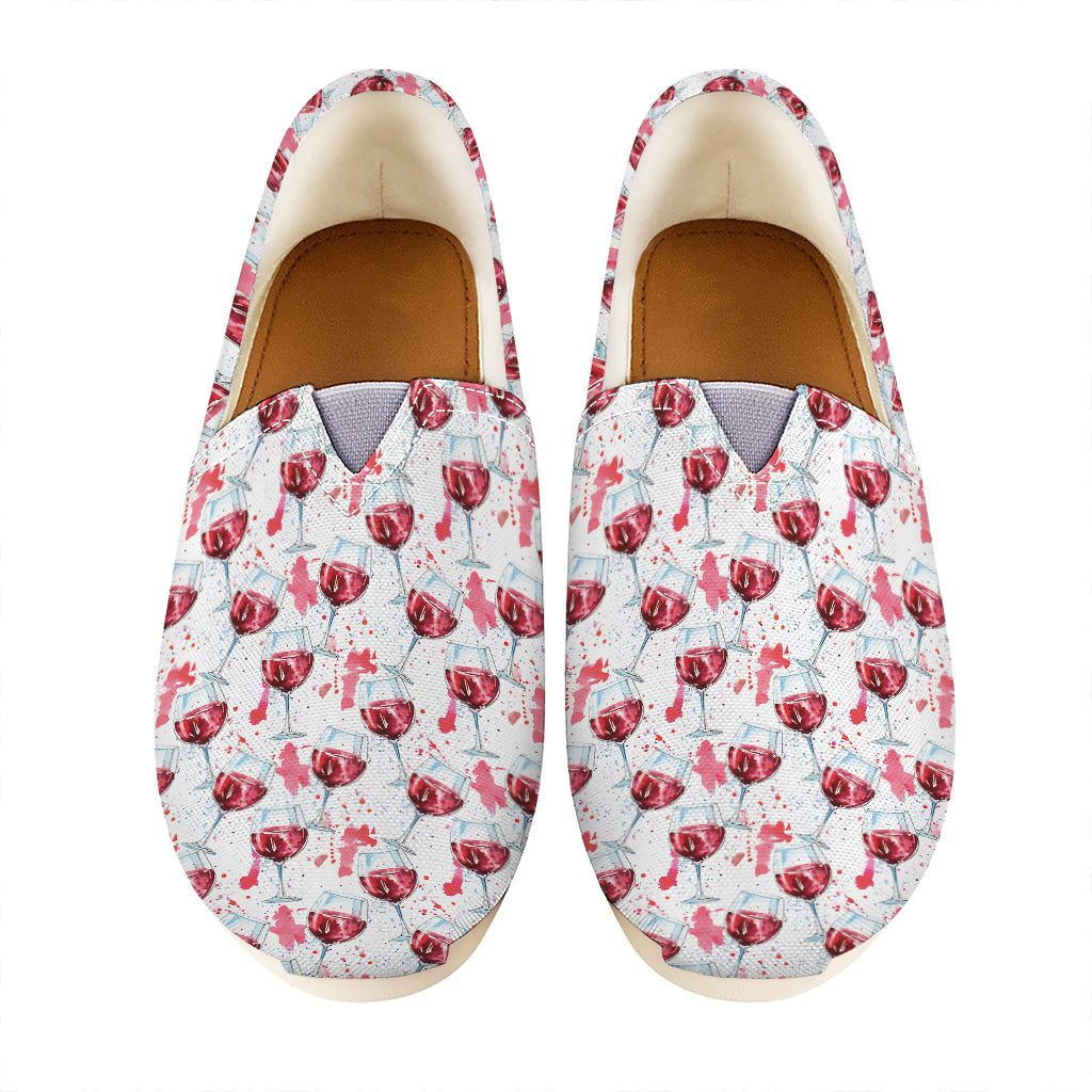 Splash Wine Pattern Print Casual Shoes