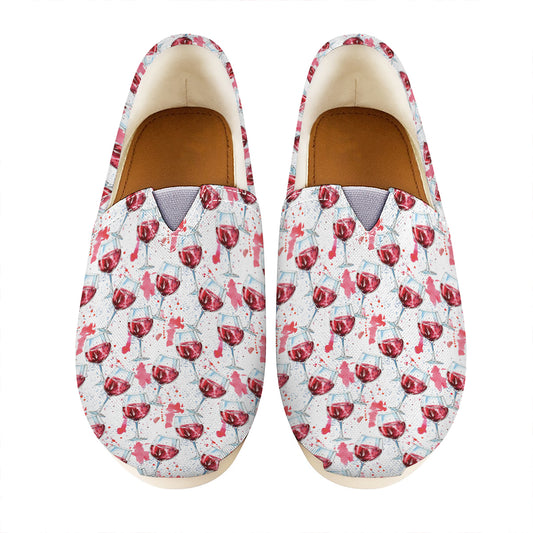 Splash Wine Pattern Print Casual Shoes