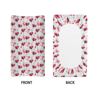 Splash Wine Pattern Print Changing Pad Cover