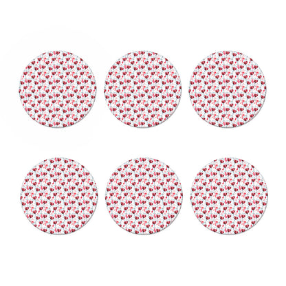 Splash Wine Pattern Print Coaster Set