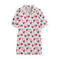 Splash Wine Pattern Print Cotton Hawaiian Shirt