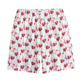 Splash Wine Pattern Print Cotton Shorts