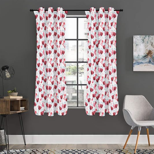 Splash Wine Pattern Print Curtain