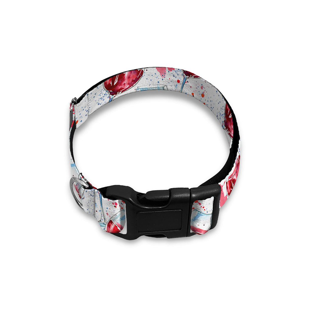 Splash Wine Pattern Print Dog Collar
