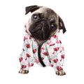 Splash Wine Pattern Print Dog Zip Up Hoodie