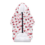 Splash Wine Pattern Print Dog Zip Up Hoodie