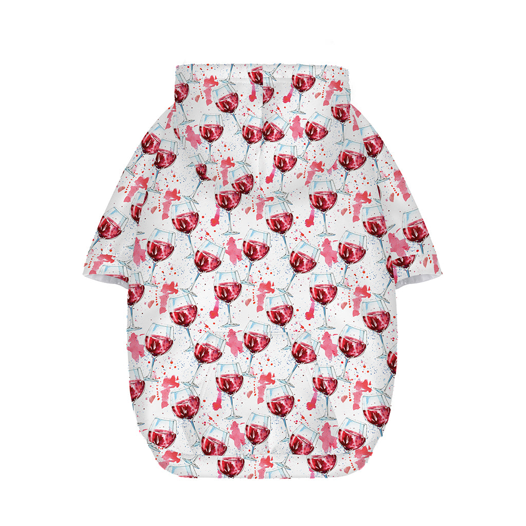 Splash Wine Pattern Print Dog Zip Up Hoodie