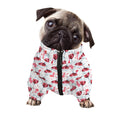 Splash Wine Pattern Print Dog Zip Up Jacket