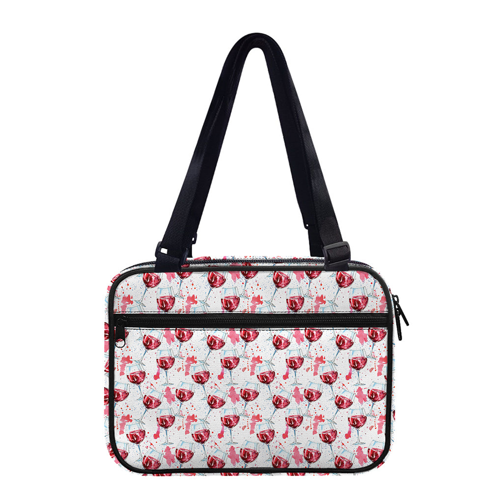 Splash Wine Pattern Print Double Strap Bible Bag