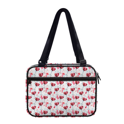 Splash Wine Pattern Print Double Strap Bible Bag