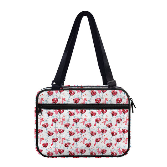 Splash Wine Pattern Print Double Strap Bible Bag
