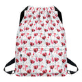 Splash Wine Pattern Print Drawstring Backpack