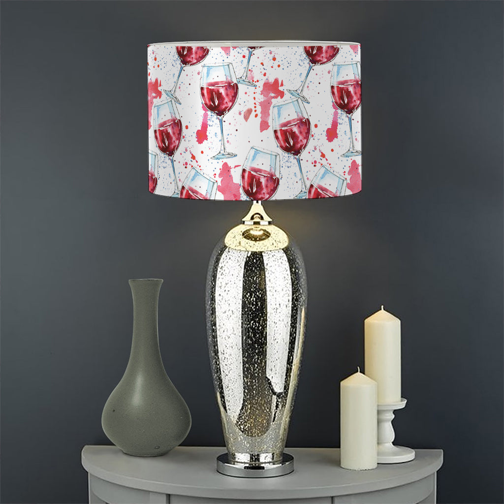 Splash Wine Pattern Print Drum Lamp Shade