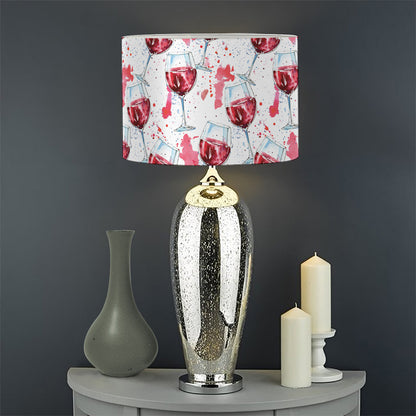 Splash Wine Pattern Print Drum Lamp Shade