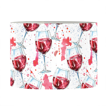 Splash Wine Pattern Print Drum Lamp Shade