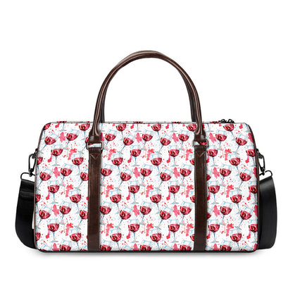 Splash Wine Pattern Print Duffle Bag