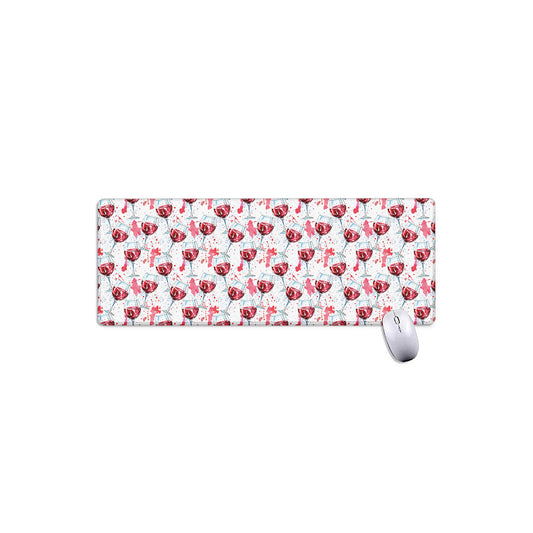 Splash Wine Pattern Print Extended Mouse Pad