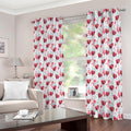 Splash Wine Pattern Print Extra Wide Grommet Curtains