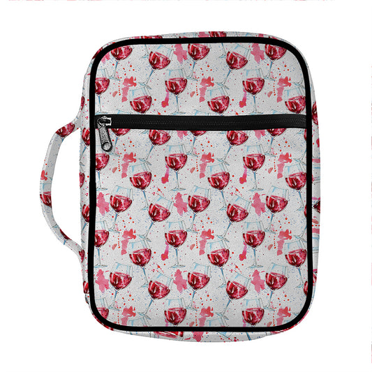 Splash Wine Pattern Print Front Pocket Bible Bag