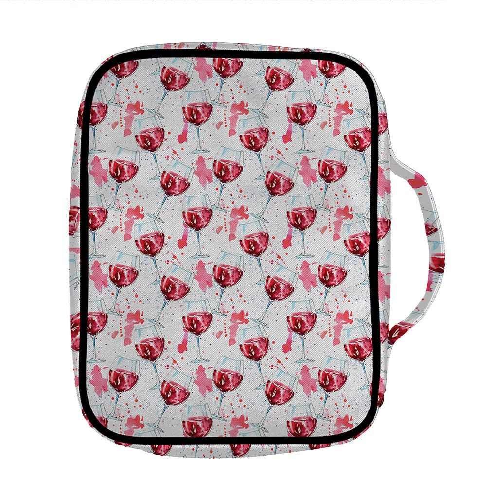 Splash Wine Pattern Print Front Pocket Bible Bag