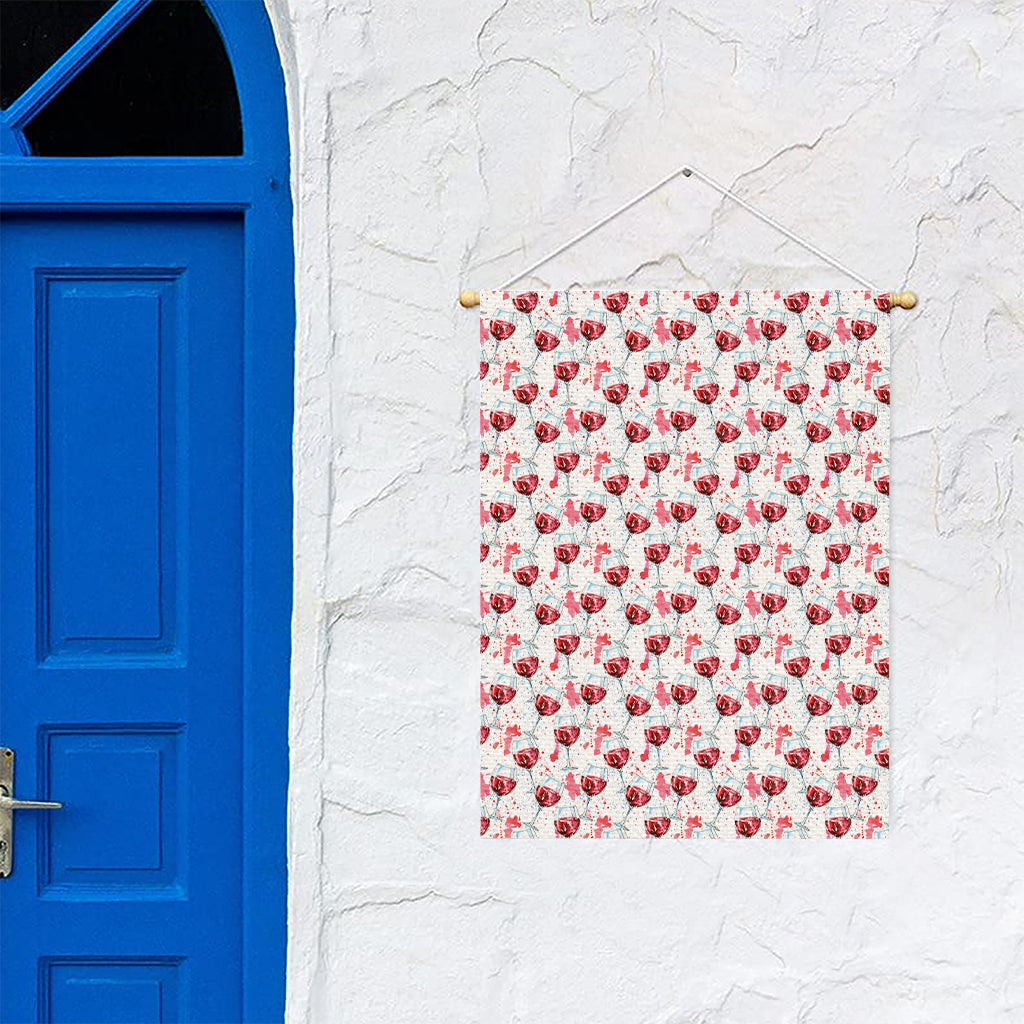 Splash Wine Pattern Print Garden Flag
