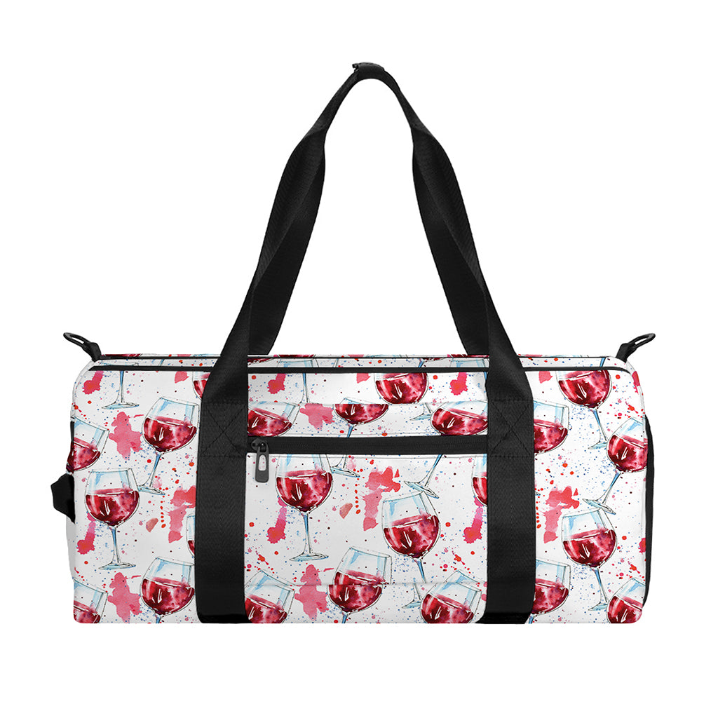 Splash Wine Pattern Print Gym Bag