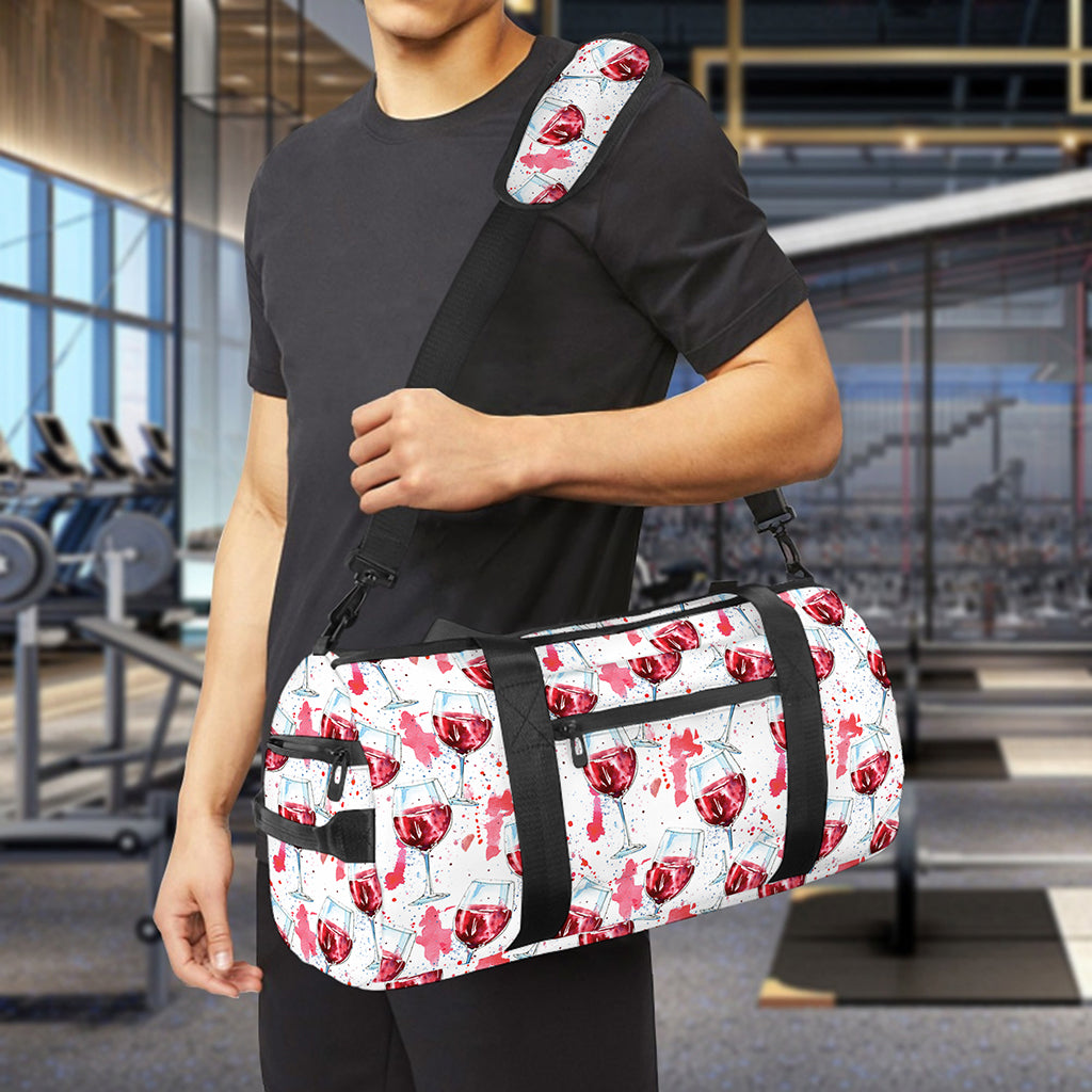 Splash Wine Pattern Print Gym Bag
