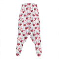 Splash Wine Pattern Print Hammer Pants