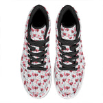 Splash Wine Pattern Print High Top Leather Sneakers