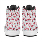 Splash Wine Pattern Print High Top Leather Sneakers