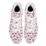 Splash Wine Pattern Print High Top Leather Sneakers