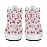 Splash Wine Pattern Print High Top Leather Sneakers