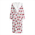 Splash Wine Pattern Print Hooded Bathrobe