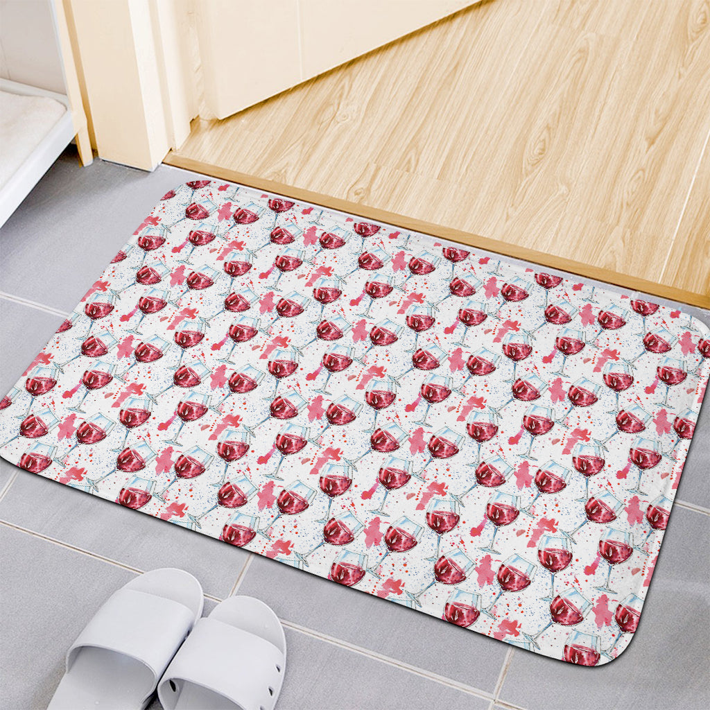 Splash Wine Pattern Print Indoor Door Mat