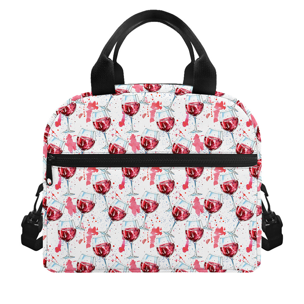 Splash Wine Pattern Print Insulated Lunch Bag