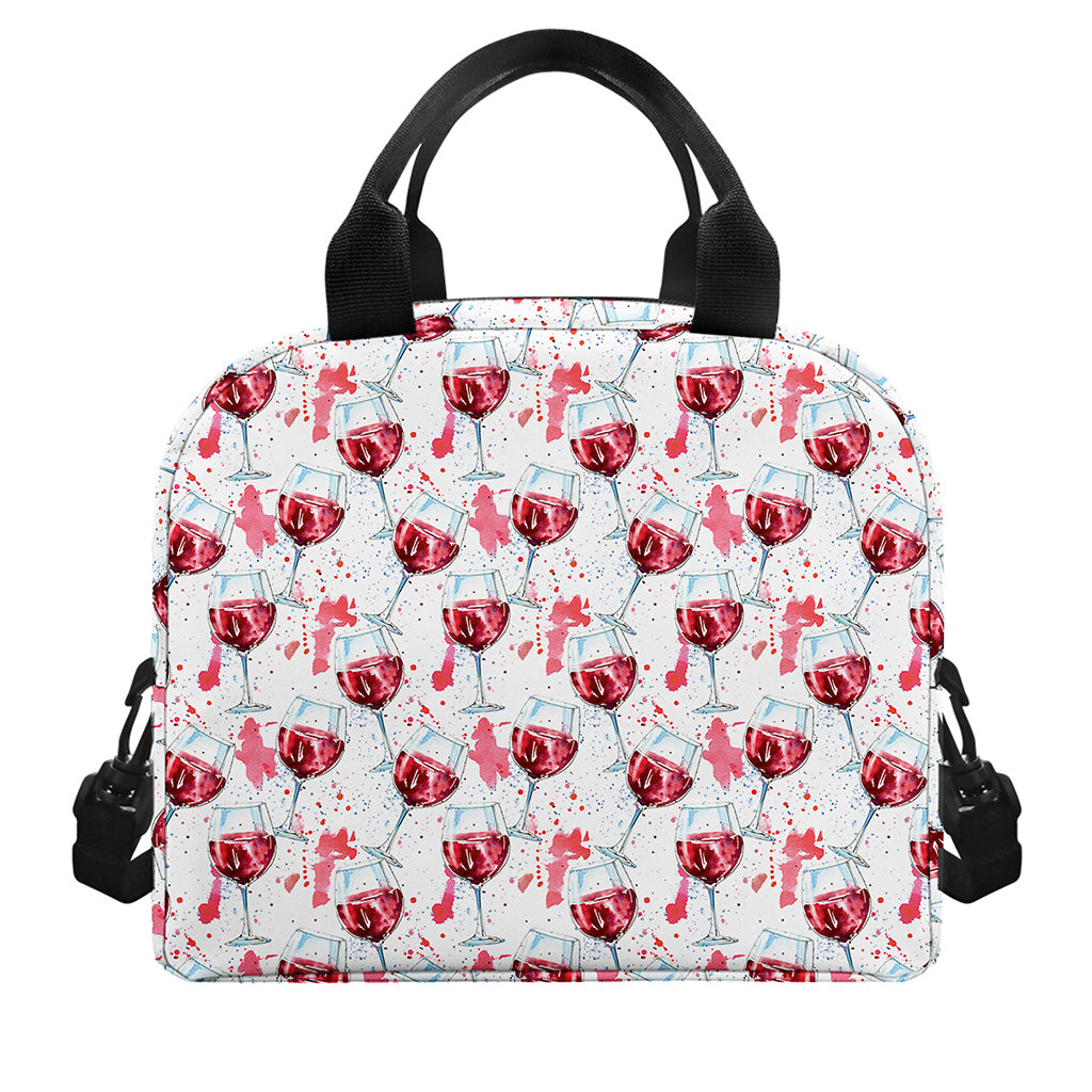 Splash Wine Pattern Print Insulated Lunch Bag